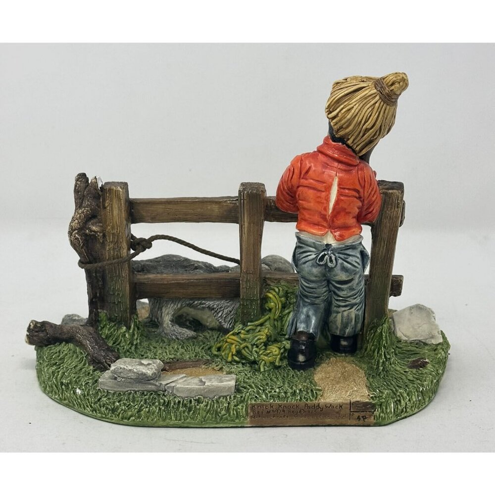 NATURECRAFT KNICK KNACK PADDY WACK Dog Bone #979 Black Americana England 1988 - Picture 3 of 12